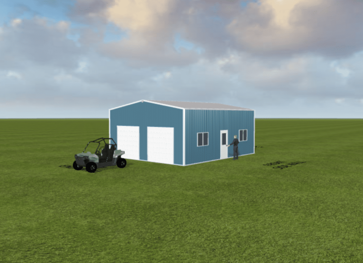 25 x 30 x 12 Pre-engineered Metal Steel Building Kit - Workshop & Storage