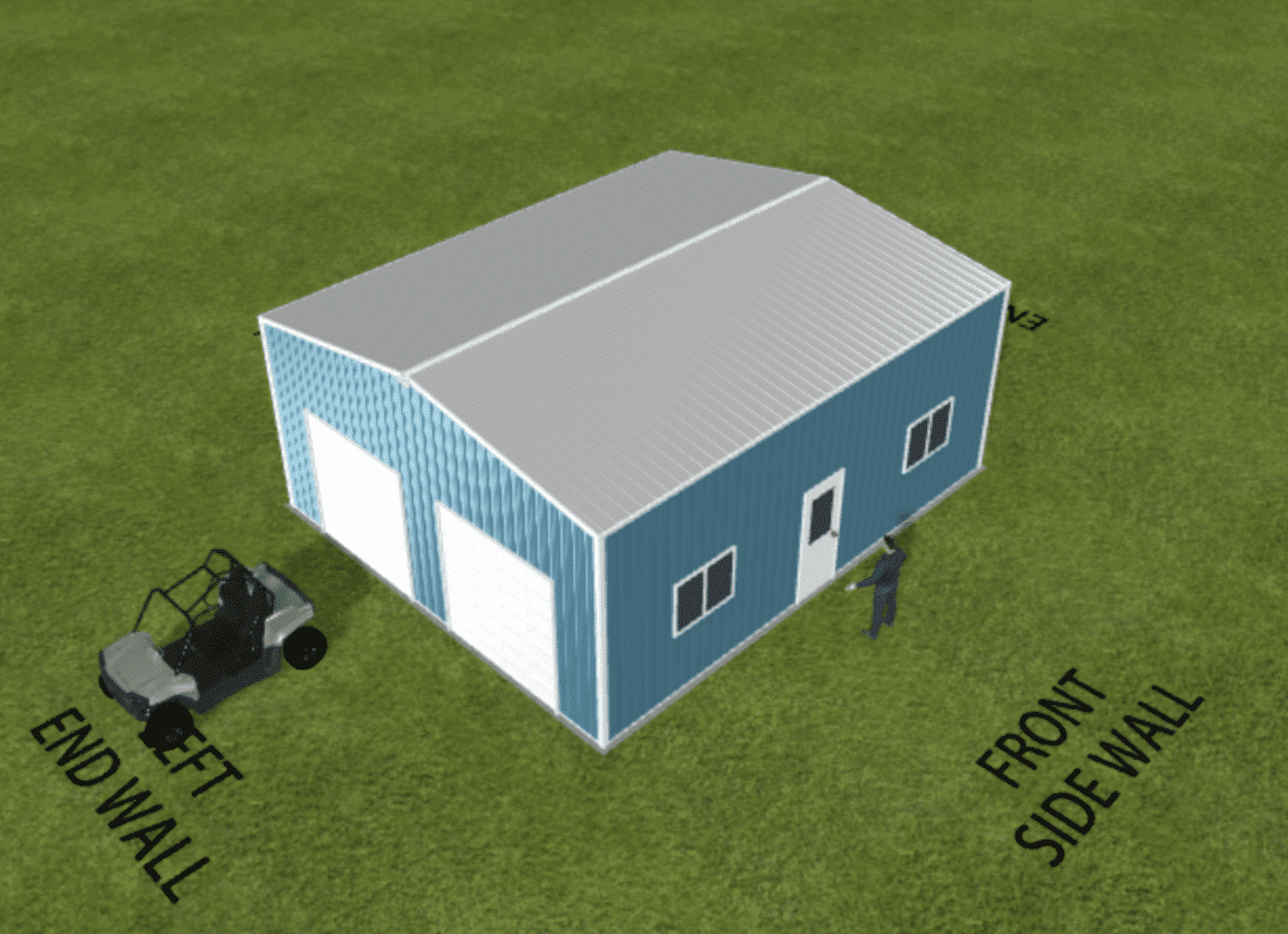 25 x 30 x 12 Pre-engineered Metal Steel Building Kit - Workshop & Storage - Image 3