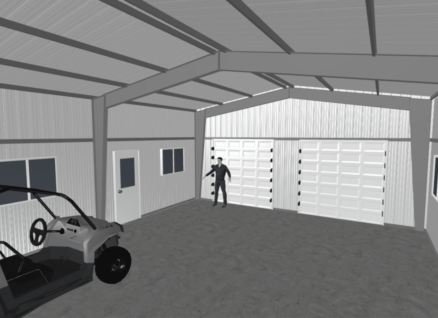25 x 30 x 12 Pre-engineered Metal Steel Building Kit - Workshop & Storage - Image 5