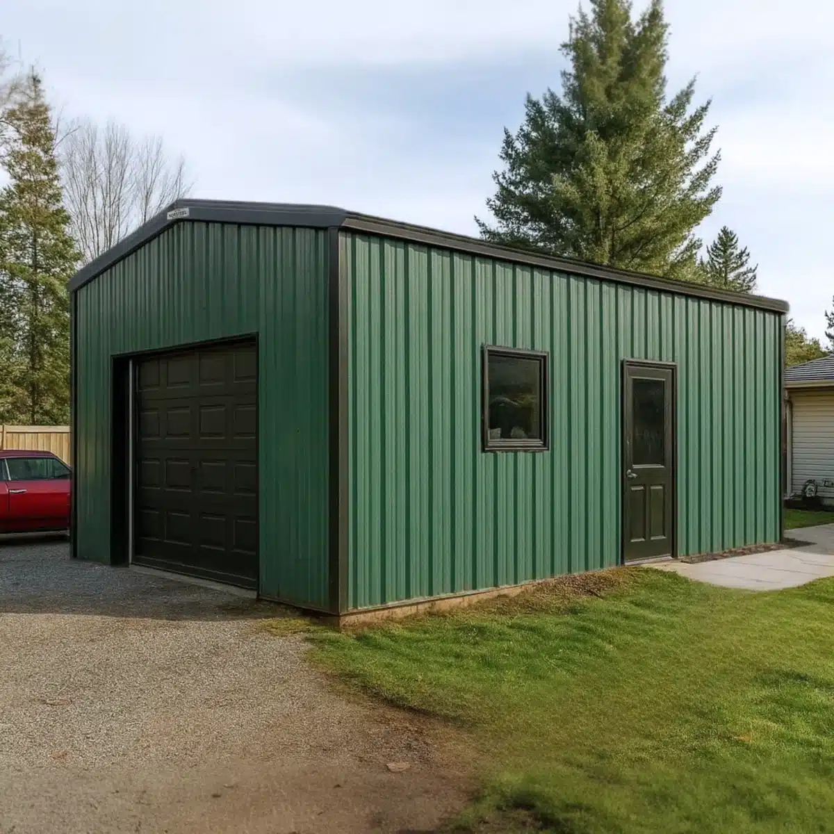16 x 25 x 10.5 Pre-engineered Metal Steel Building Kit - Spacious Hobby Workshop