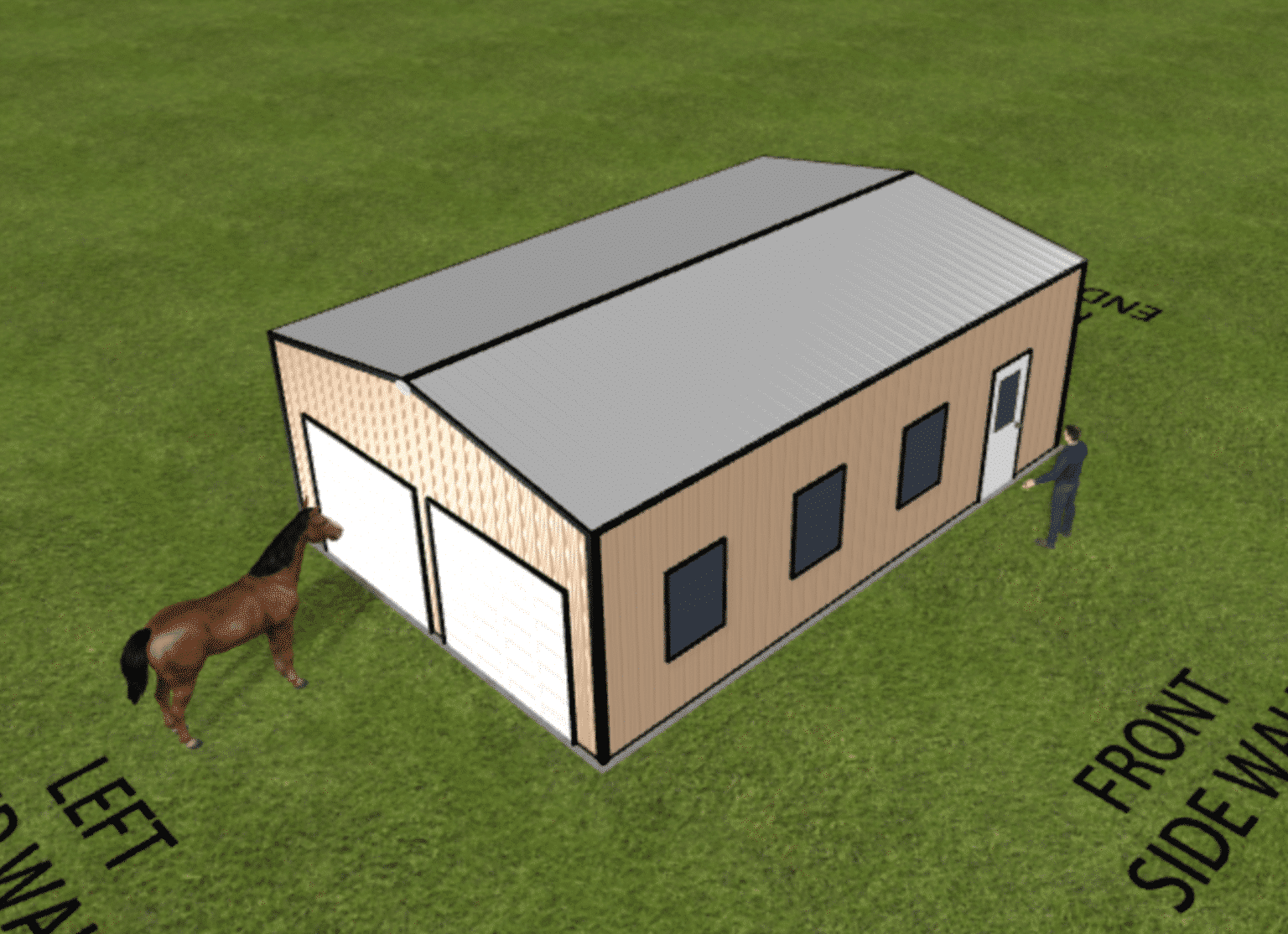 20 x 30 x 10 Pre-engineered Metal Steel Building Kit - Workshop Commercial Use - Image 3