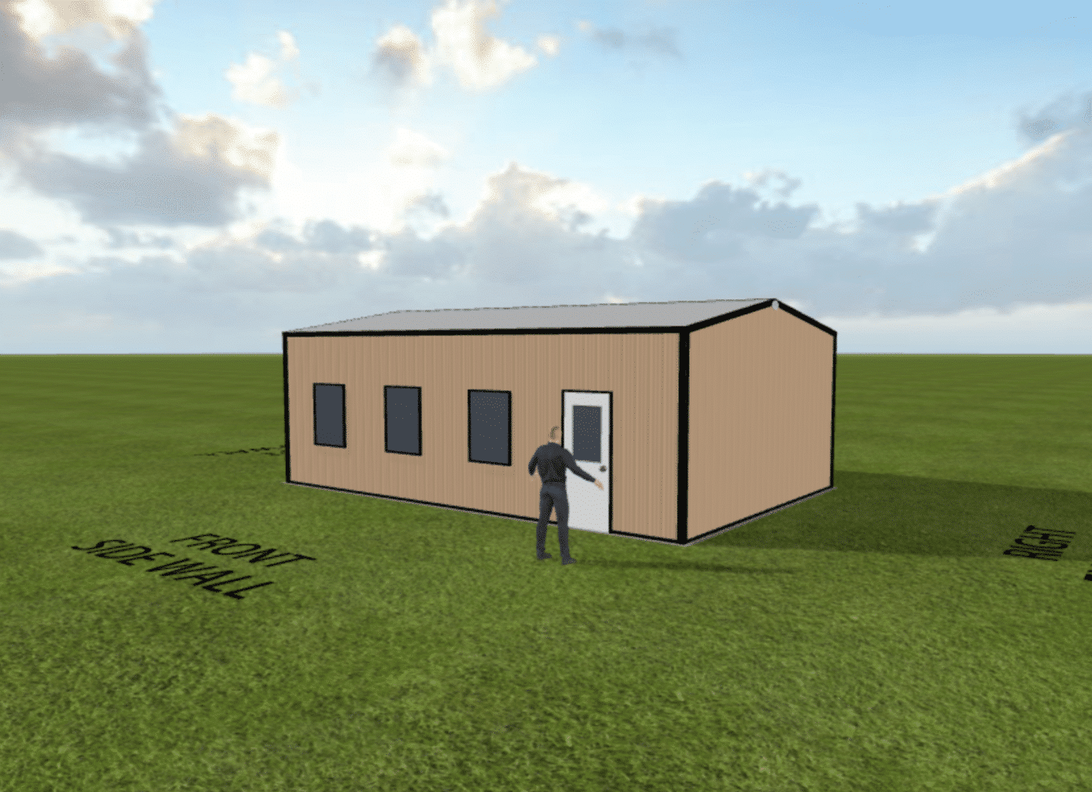 20 x 30 x 10 Pre-engineered Metal Steel Building Kit - Workshop Commercial Use - Image 4